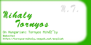 mihaly tornyos business card